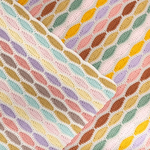 Yarn and Colors Stripy Waves Blanket Haakpakket 026 Satay