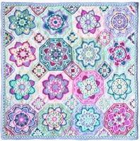 Persian Tiles Lavender Fields Blanket Crochet Kit