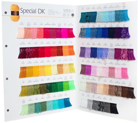 Stylecraft Special dk Shade Card
