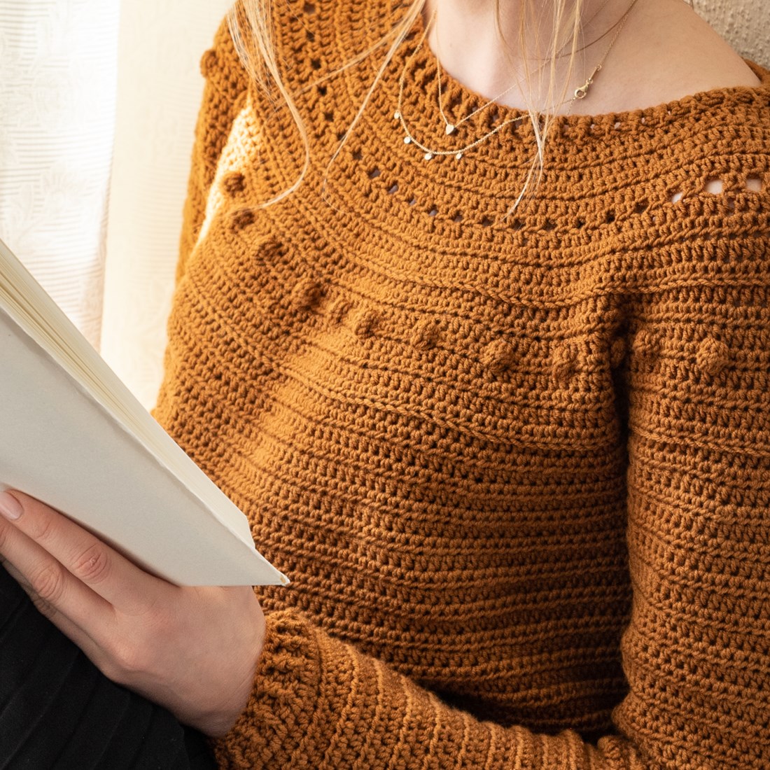 Crochet Pattern Yarn and Colors Sunrise Sweater 