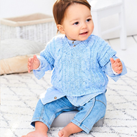 Knitting pattern Stylecraft Sweet Dreams Baby Sweater & Tank Top