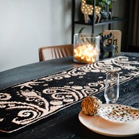 Cheer Christmas Table Runner Black Crochet kit Large - Digital pattern included