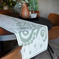 Cheer Christmas Table Runner White Crochet kit Large - Digital pattern included-2