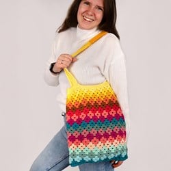 Rainbow bag Yarn and Crochetkit