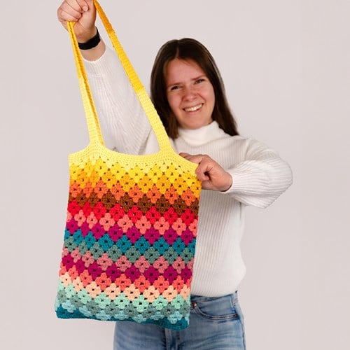 Rainbow bag Crochetkit - With Digital Pattern-2