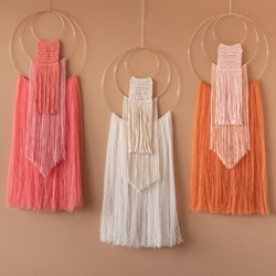 Macramé Pattern Yarn and Colors Three is a Charm Wall Hanging 2.0