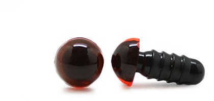 Safety Eyes Transparent Orange 8mm 2 pieces