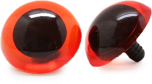 Safety Eyes Transparent Orange 30mm 2 pieces