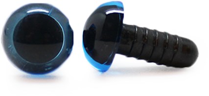 Safety Eyes Transparent Blue 15mm 2 pieces