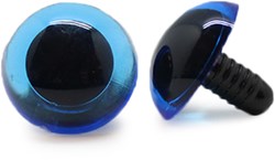 Safety Eyes Transparent Blue per pair