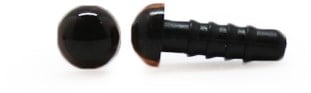 Safety Eyes Transparent Brown 6mm 2 pieces
