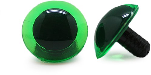 Safety Eyes Transparent Green 16mm 2 pieces