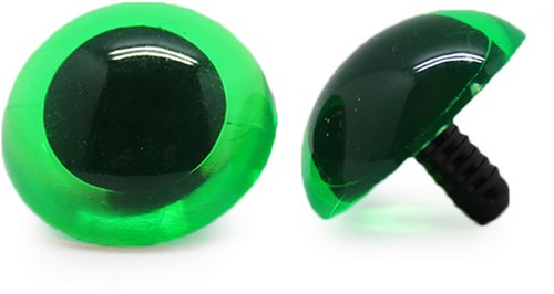 Safety Eyes Transparent Green 30mm 2 pieces