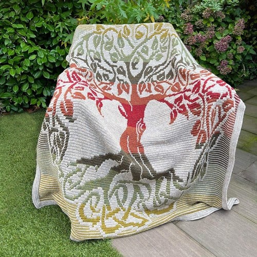 Tree of Life Deken Highland Heathers DK Crochetkit - with digital pattern