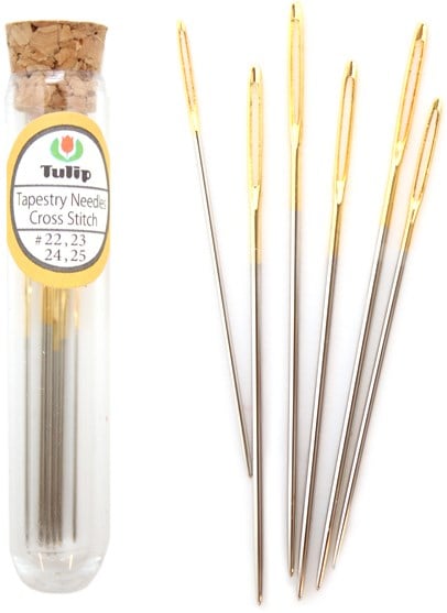 GOLD PLATED Tapestry/Cross Stitch needles ~