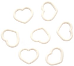 Tulip Stitch Markers Heart Solid-Colored 4 White L