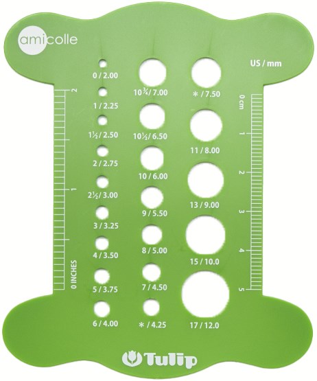 Tulip Knitting Needle Gauge 