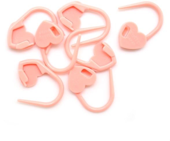 Tulip Locking Stitch Markers Heart 1 Pink