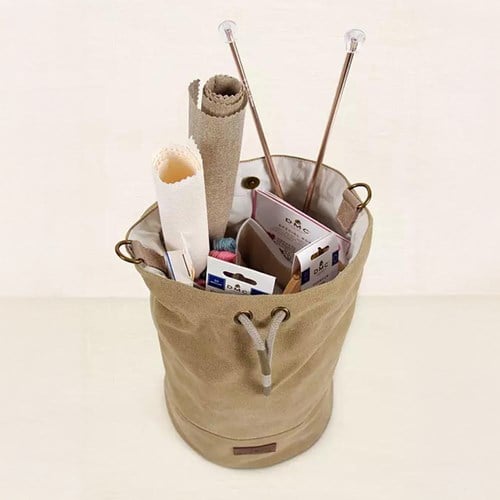 DMC Eco Vita Cross Bucket Shoulder Bag 32x33cm Beige-2