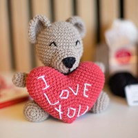 Crochet Pattern Valentine’s Bear 'I Love You'