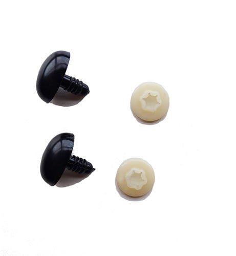 Plastic veiligheidsogen ovaal 001 zwart 20mm-2