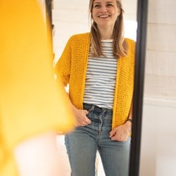 Cotton Tube Ladies Cardigan Knitting Kit