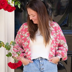 Granny stripe cardigan Lang Yarns Muse Crochet Kit