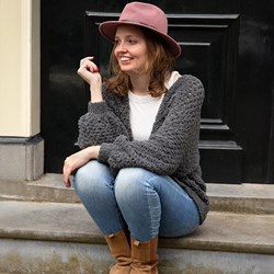 Crochet pattern Soft Aran Granny Stripe Cardigan