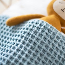 Mixed Up Waffle Baby Blanket Crochet Kit