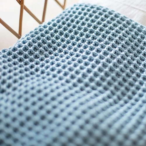 Crochet Pattern Mixed Up Waffle Baby Blanket-2