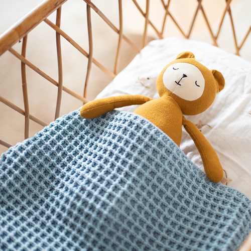 Crochet Pattern Mixed Up Waffle Baby Blanket