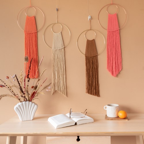 Macramé Pattern Yarn and Colors Waterfall Wall Hanging-2