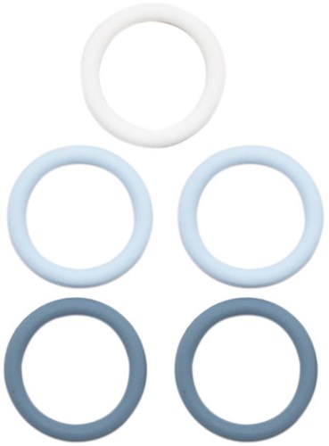 Go Handmade Silicone Rings 5 Pieces 01 Blue Mix