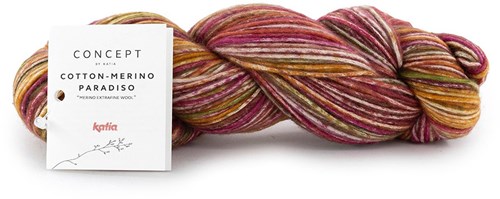 Katia Cotton-Merino Paradiso 301 Purple-Ocher-Green