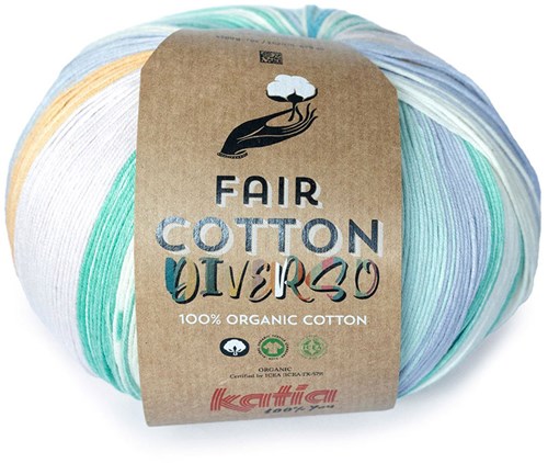 Katia Fair Cotton Diverso 402 Green-Yellow-Blue