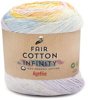 Katia Fair Cotton Infinity 101 Light Lilac-Pastel Blue-Light Green-Pastel Yellow
