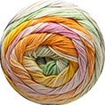 Katia Fair Cotton Infinity 101 Light Lilac-Pastel Blue-Light Green-Pastel Yellow-2