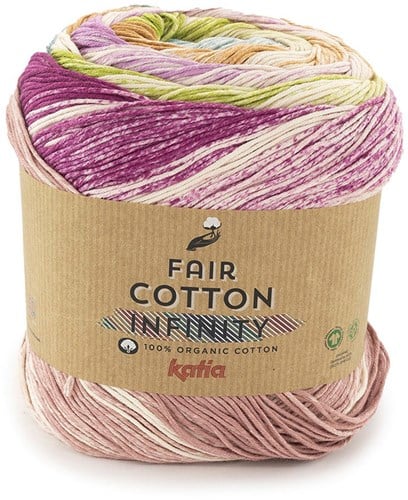 Katia Fair Cotton Infinity 108 Lila-Pistachio-Blue