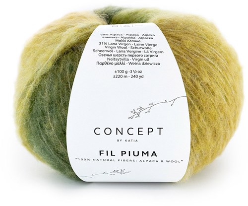 Katia Concept Fil Piuma 300 Groen-Oker