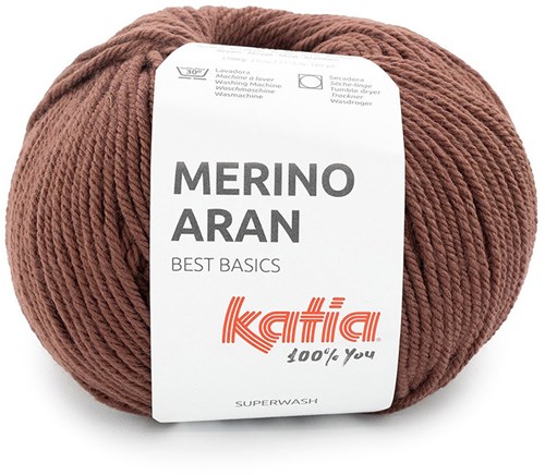 Katia Merino Aran 110 Red Brown