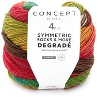 Katia Symmetric Socks & More - Degradé 085 Brown-Red-Green-Blue-Yellow