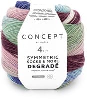 Katia Symmetric Socks & More - Degradé 082 Chewing Gum Pink-Mint Green-Blue