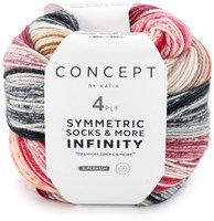Katia Symmetric Socks & More - Infinity 090 Beige-Orange-Red-Black