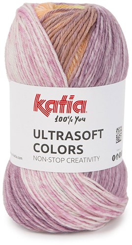 Katia Ultrasoft Colors 201 Pastel Yellow-Light Pink-Light Grey
