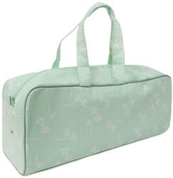 Yarnplaza Knitting Bag Medium Mint Flowers