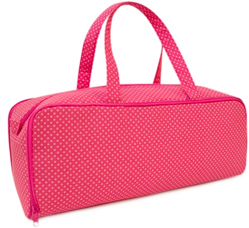 Yarnplaza Knitting Bag Pink Polka Dot - Yarnplaza.com