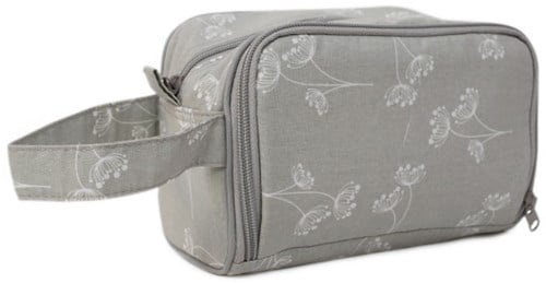 Yarnplaza Crochet Pouch Small Grey Flowers
