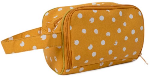 Yarnplaza Crochet Pouch Small Mustard Dots