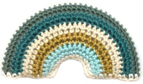 Yarnplaza Rainbow Hanging Stroller Toy Crochet Kit 2 Vintage green-2