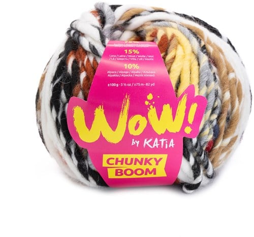 Katia WOW - Chunky Boom 303 Brown-Red-Black